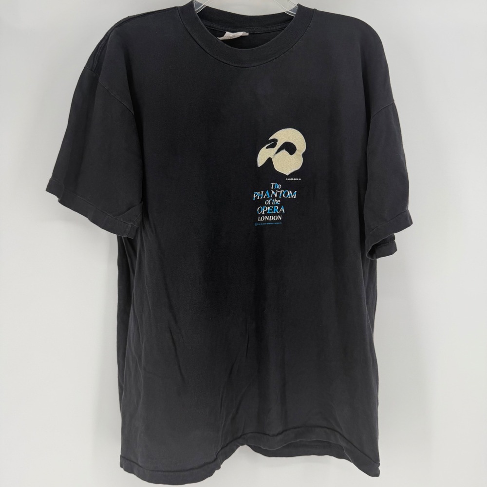 Vintage Phantom of the Opera London T-Shirt Dewynters Black XL 1988 RUG